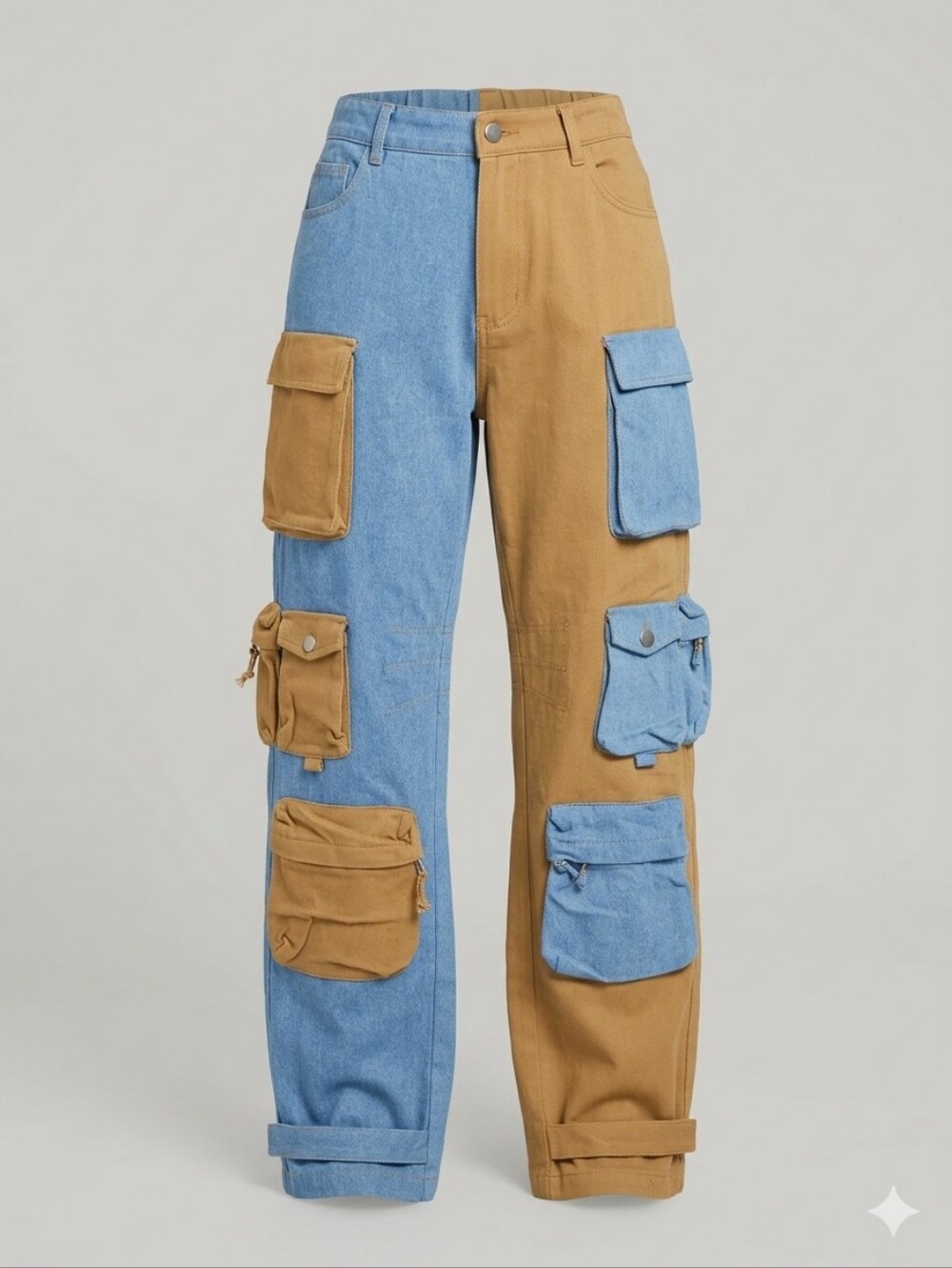 Ms. Bling Miami | Colorblock Utility Cargo Pants. Size S. - Picture 2 of 16